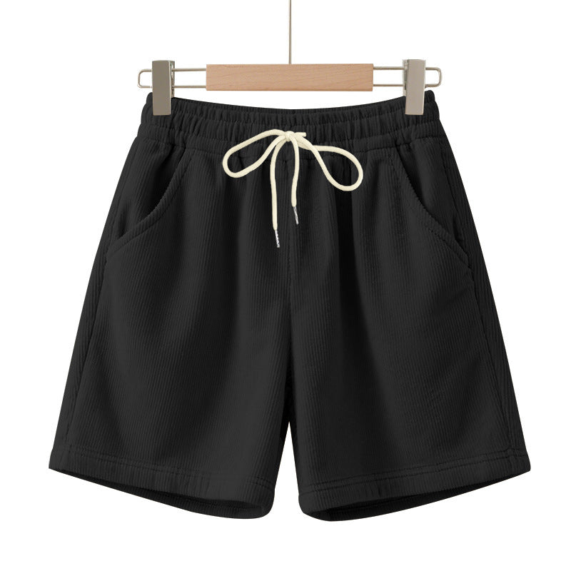 Short Homme Velours Côtelé – Taille Élastique et Style Plage Décontracté