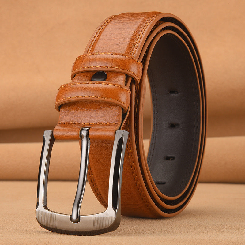 Ceinture homme en cuir pleine fleur à boucle ardillon – Style business et casual