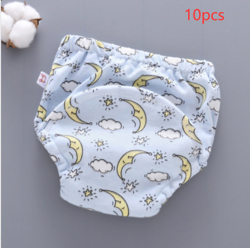 Culotte d’Apprentissage Lavable pour Bébé – 6 Couches de Mousseline Absorbante