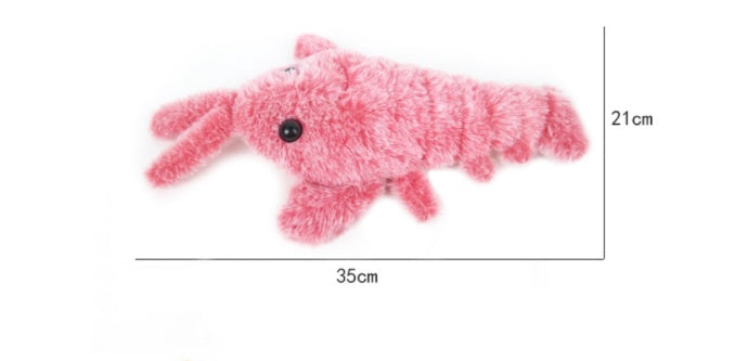 Jouet Chat Électronique USB – Crevette ou Langouste Sautante en Peluche Interactif