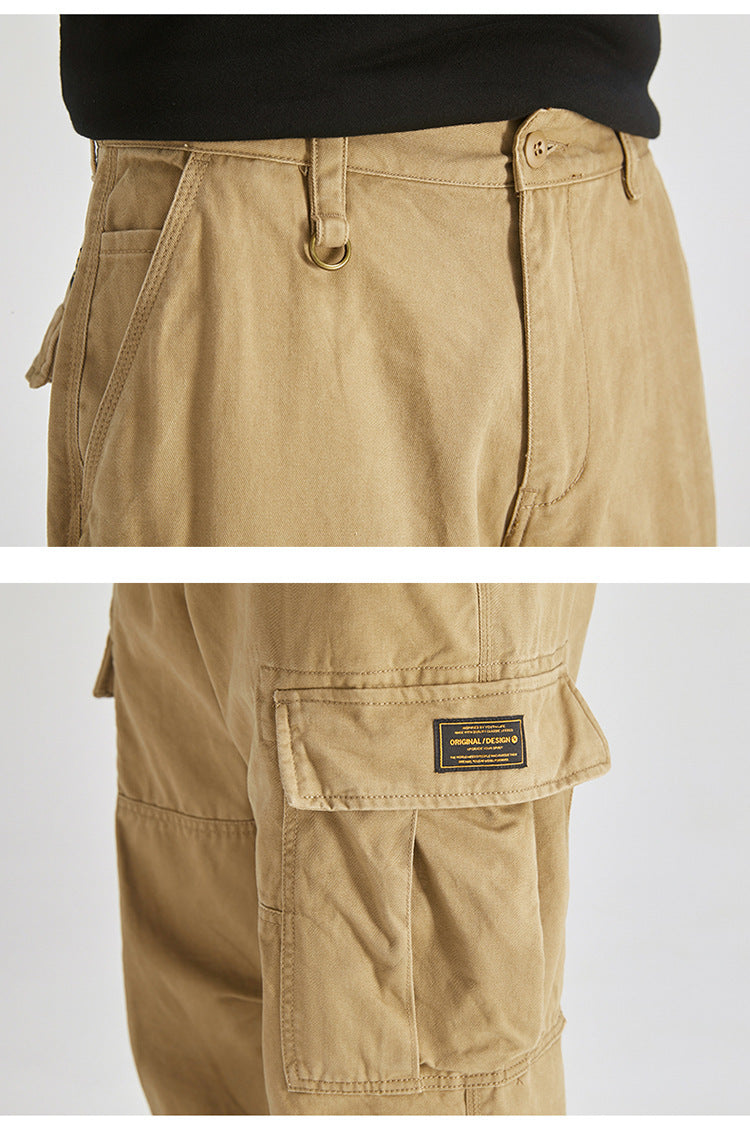 Pantalon Homme Casual – Coupe Loose avec Grandes Poches