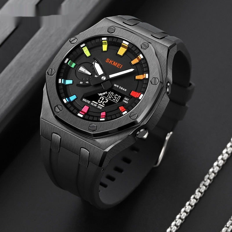 Montre électronique sportive étanche et lumineuse – Multifonction, design moderne