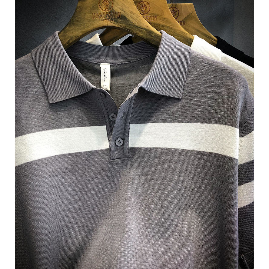 Polo homme manches courtes à col classique – Pull léger et élégant