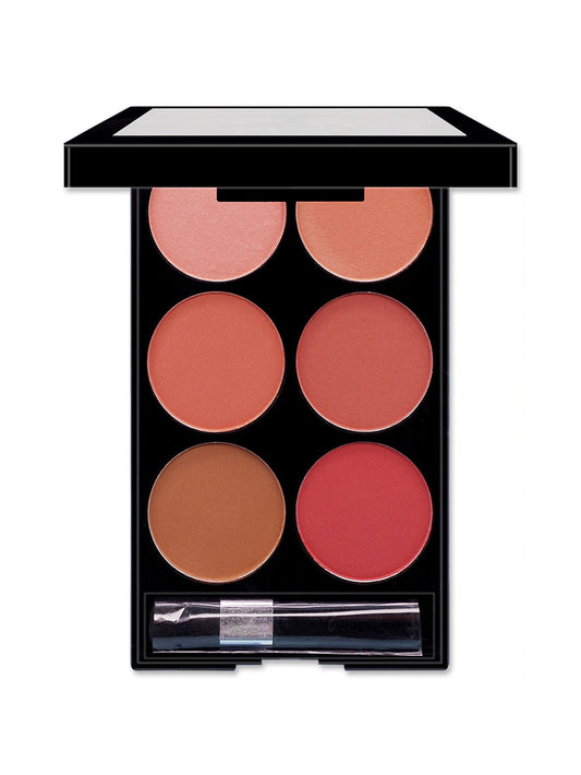 Palette de Blush 6 Couleurs – Finition Satinée, Teintes Naturelles
