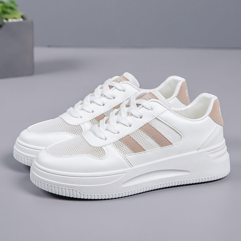 Sneakers blanches à plateforme – respirantes & légères
