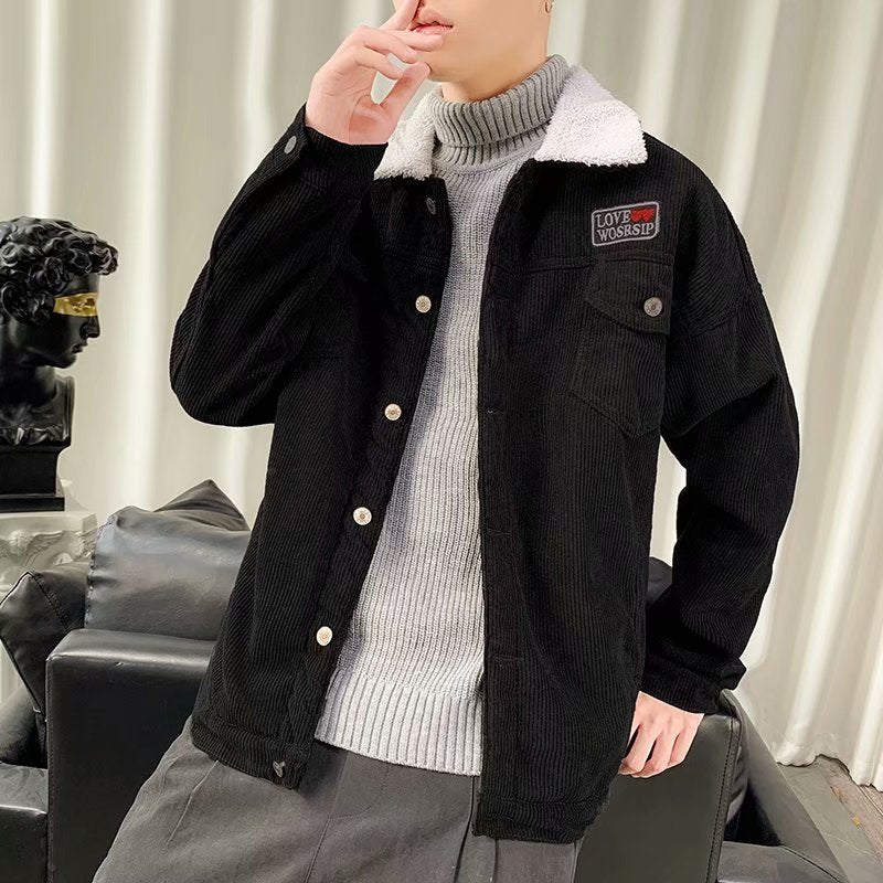 Veste de travail en velours côtelé homme – Automne et hiver résistante