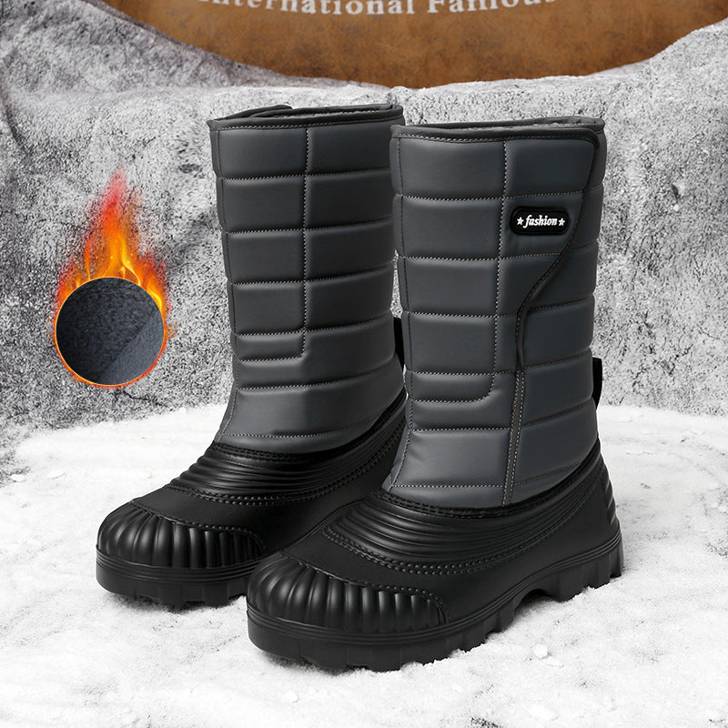 Bottes de Neige Extérieures à Tige Longue – Doublure en Polaire, Chaudes et Imperméables