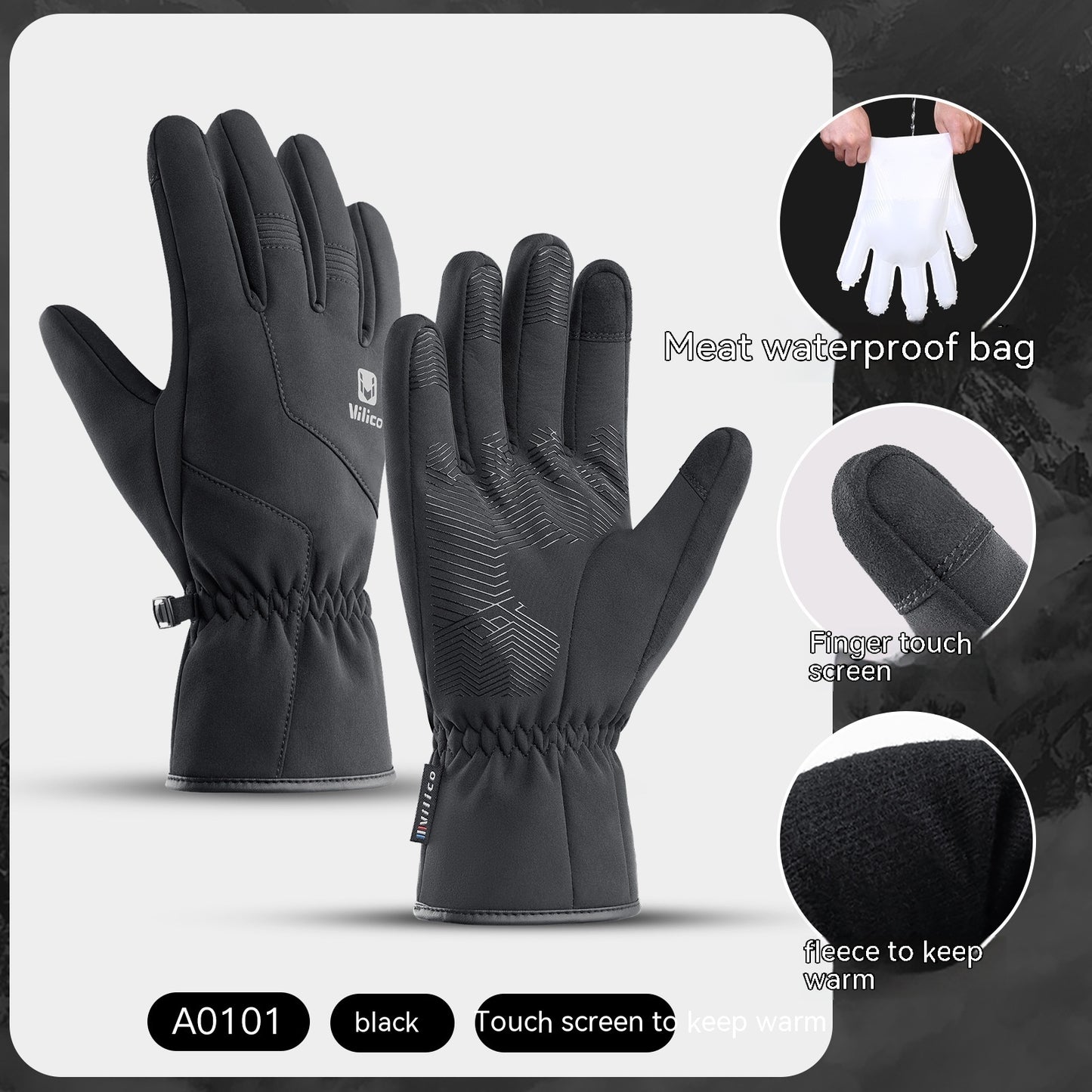 Gants d'hiver imperméables et coupe-vent pour homme – Tactiles et chauds