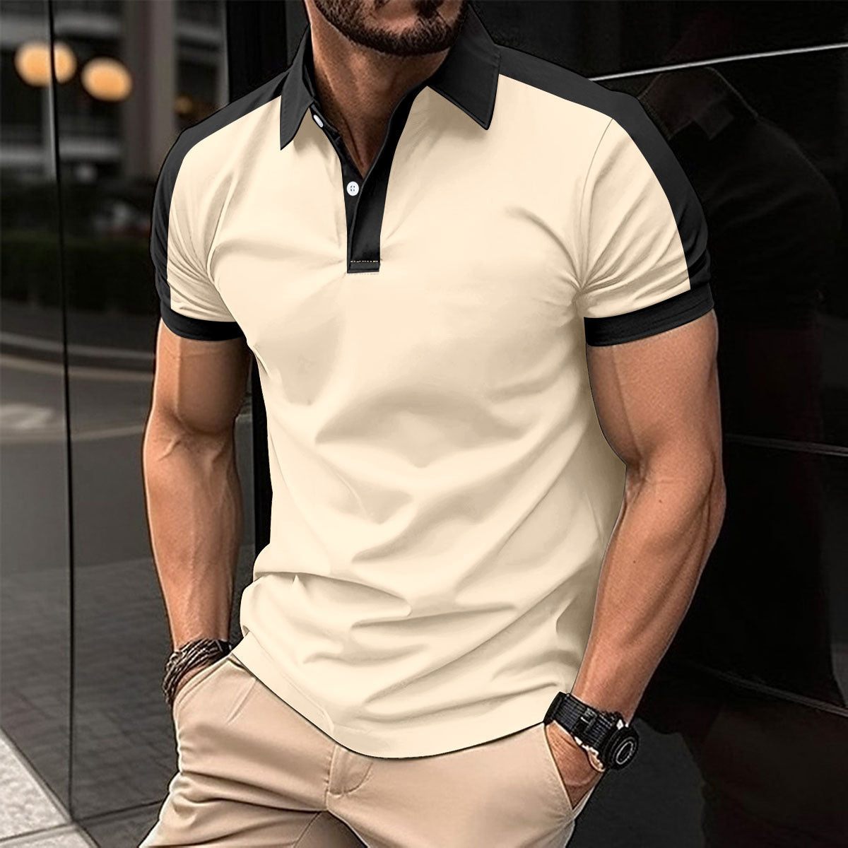 Polo Homme Été – Style Chemise Business, Léger et Élégant