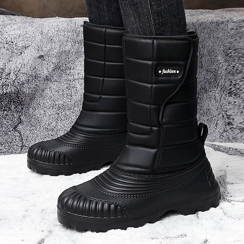 Bottes de Neige Extérieures à Tige Longue – Doublure en Polaire, Chaudes et Imperméables