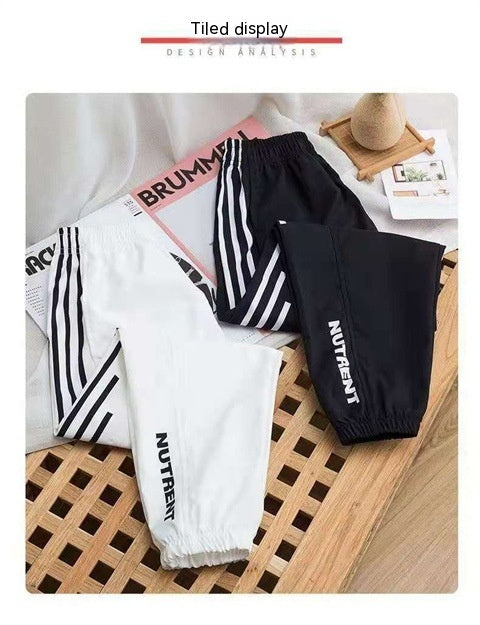 Pantalon de sport garçon en soie glacée – Séchage rapide et confort estival