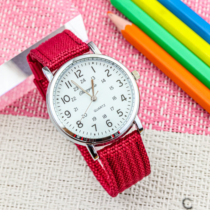 Montre Numérique Enfant Style Coréen – Bracelet en Toile Respirant