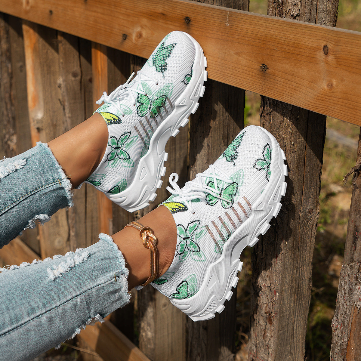 Sneakers tissées légères – antidérapantes & résistantes