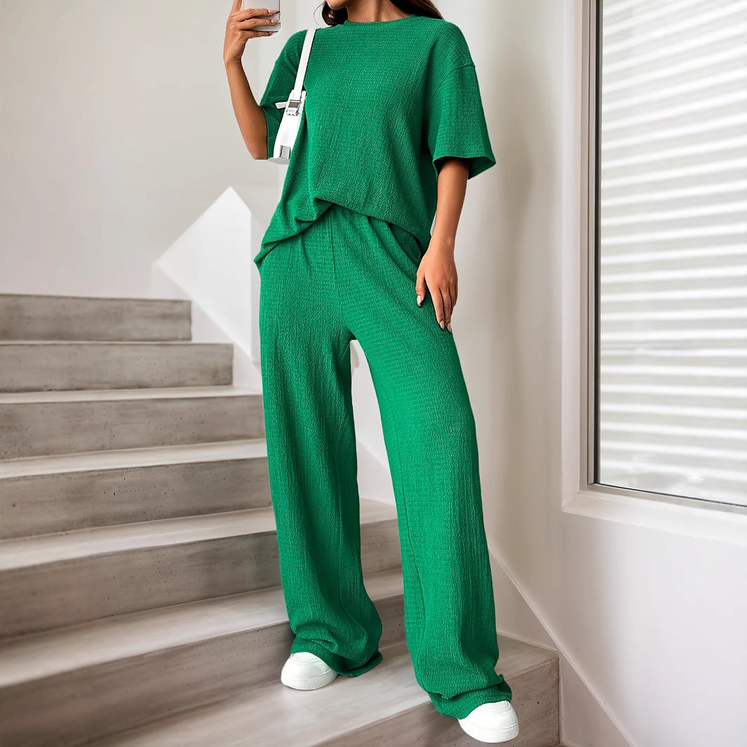 Ensemble femme à épaules tombantes – Style décontracté et élégant