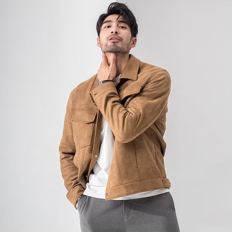 Veste homme décontractée à col polo – Coupe ample et confortable