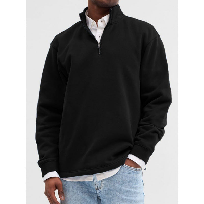 Pull zippé col montant homme – Style outdoor et tendance – Marque internationale