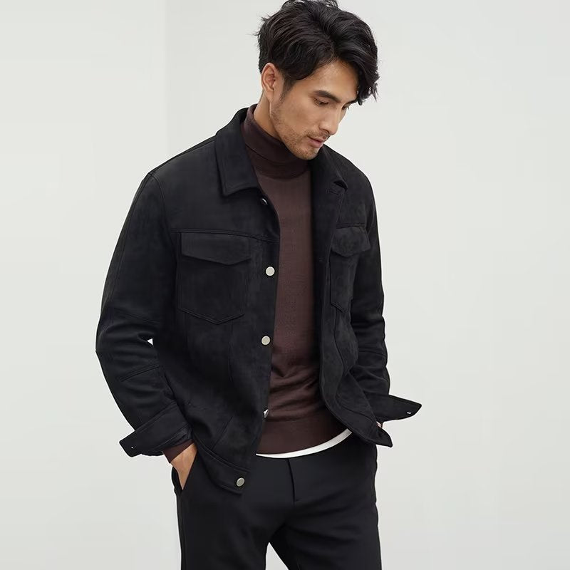 Veste homme décontractée à col polo – Coupe ample et confortable