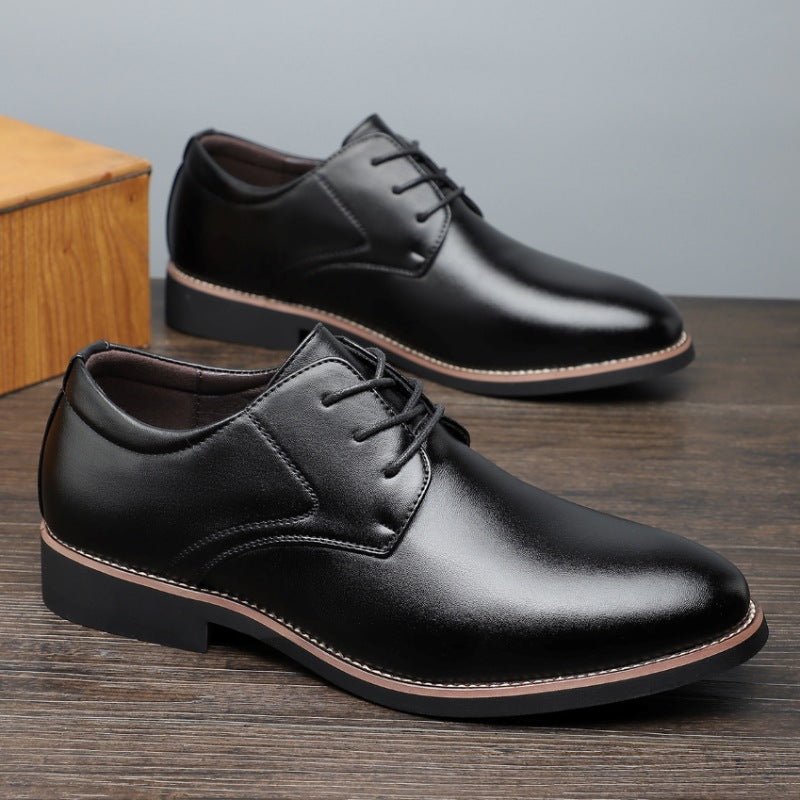 Chaussures en Cuir Noir pour Homme – Grande Taille, Élégance Formelle