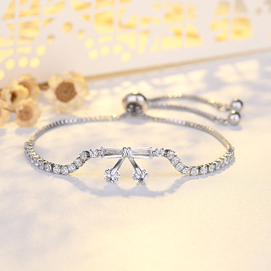 Bracelet ajustable à nœud en zircon micro-incrusté
