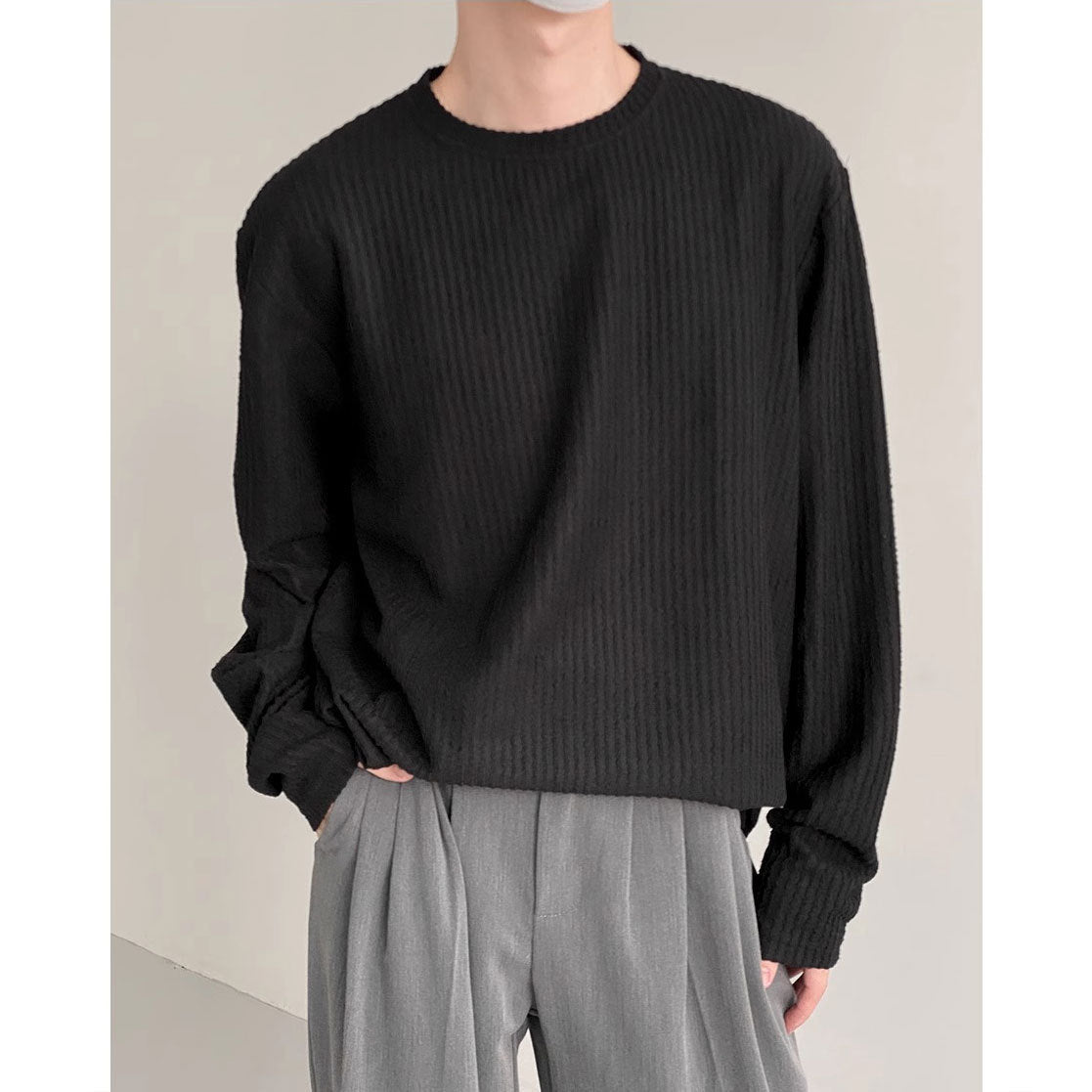 Chemise homme automne décontractée à coupe ample – Style casual confortable