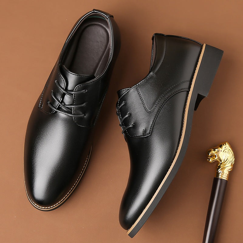 Chaussures en Cuir Noir pour Homme – Grande Taille, Élégance Formelle