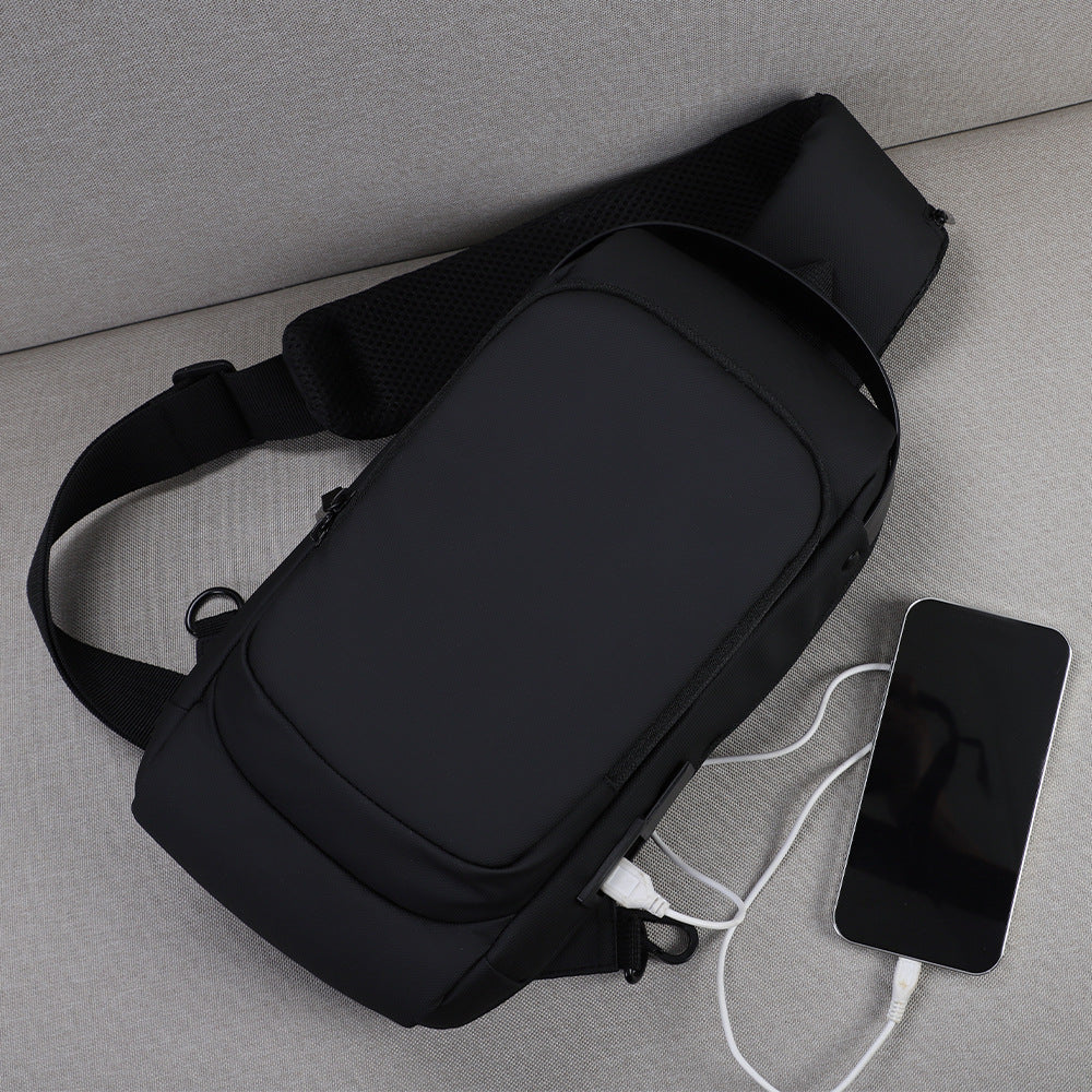 Sac bandoulière homme sport avec port USB – Sac à épaule compact et moderne