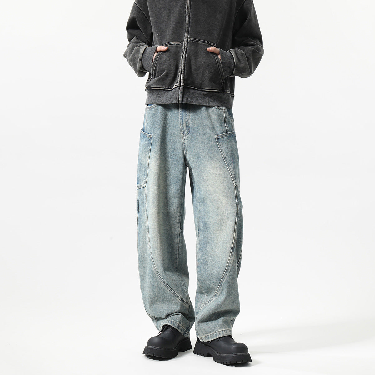 Pantalon Homme Matchet – Design Tridimensionnel avec Coutures Apparentes