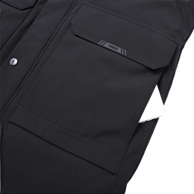 Veste matelassée homme mi-longue – Doudoune épaisse en coton chaud