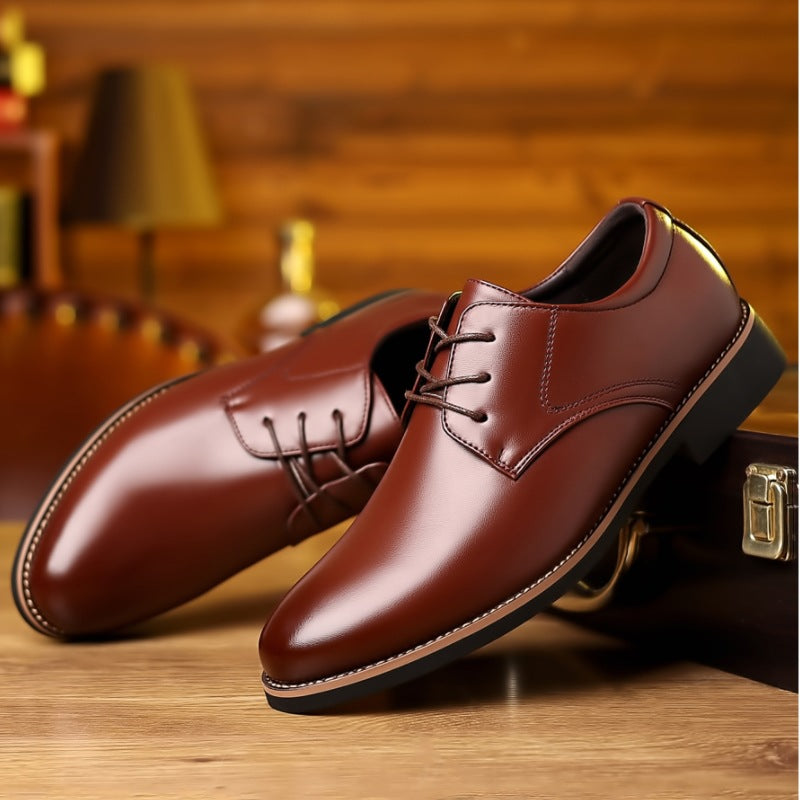 Chaussures en Cuir Noir pour Homme – Grande Taille, Élégance Formelle