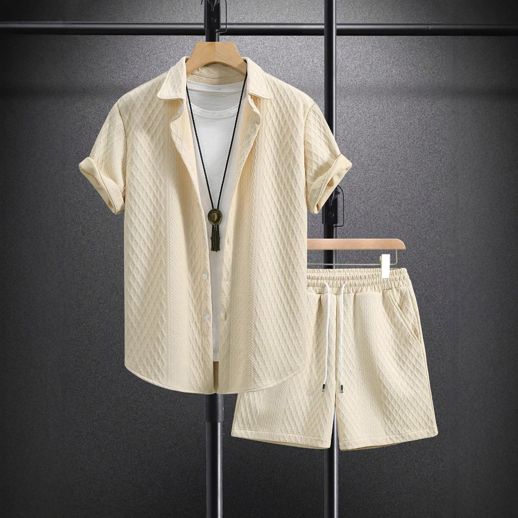 Ensemble homme décontracté – Chemise ample manches courtes & short assorti