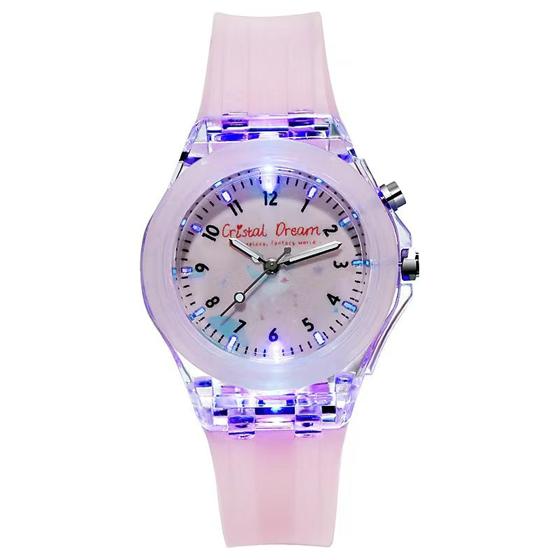Montre Enfant Silicone Motif Fruit Lumineux – Bracelet Coloré & Quartz