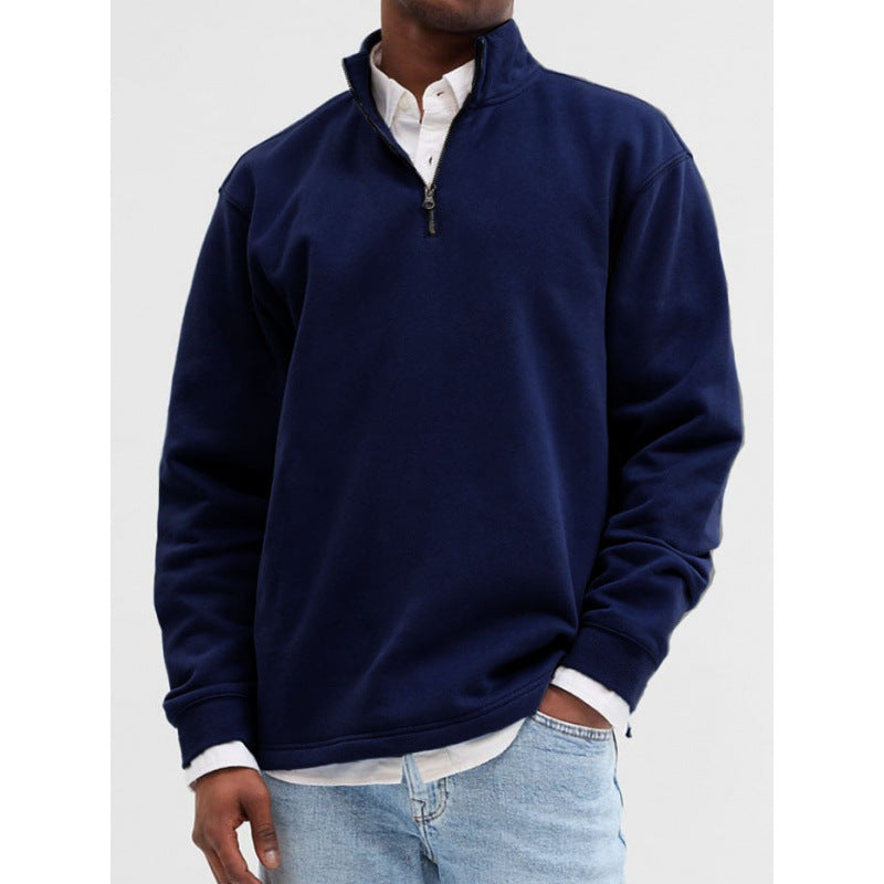 Pull zippé col montant homme – Style outdoor et tendance – Marque internationale