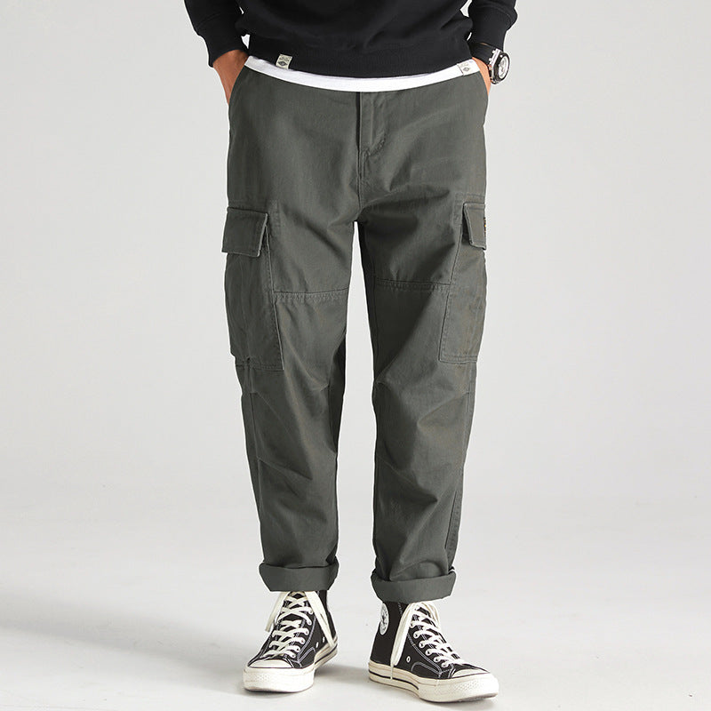 Pantalon Homme Casual – Coupe Loose avec Grandes Poches