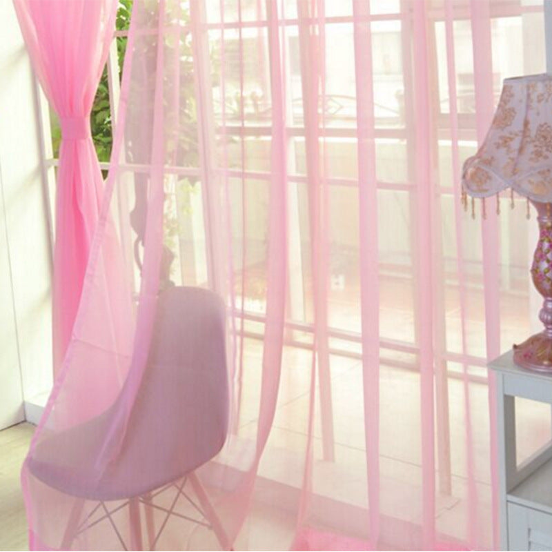 Rideaux en tulle uni moderne – Voilages transparents légers pour salon et chambre