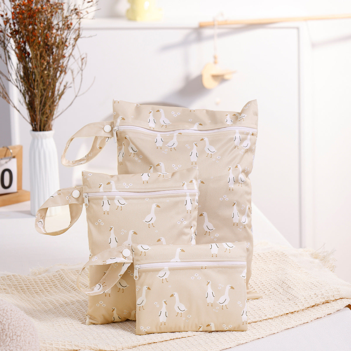 Lot de 3 Sacs de Rangement Imprimés pour Vêtements – Organisation Pratique et Élégante