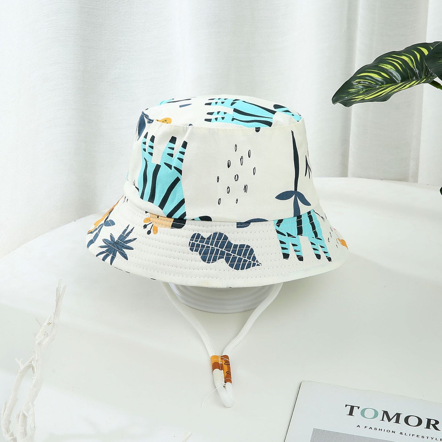 Chapeau de Soleil Enfant à Motif Dinosaure – Large Bord, Protection Solaire