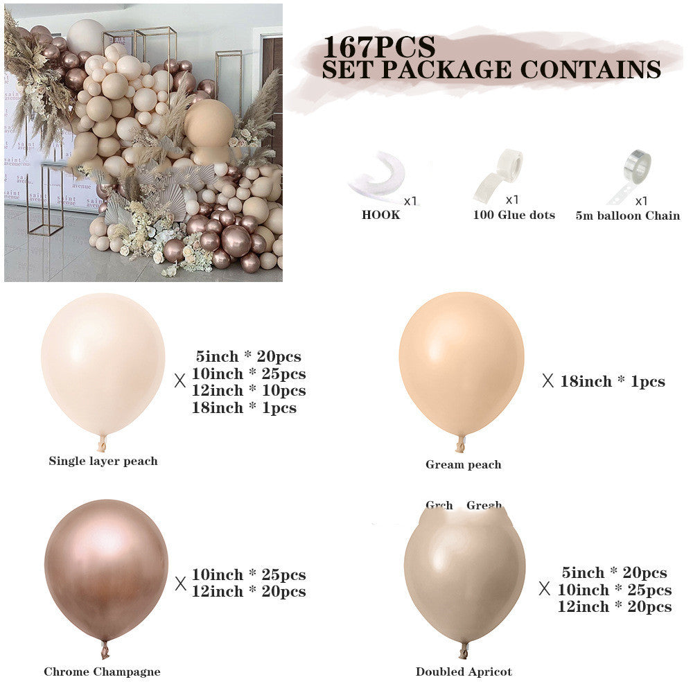 Kit Guirlande Ballons Tons Nude & Beige – 97 à 167 pièces