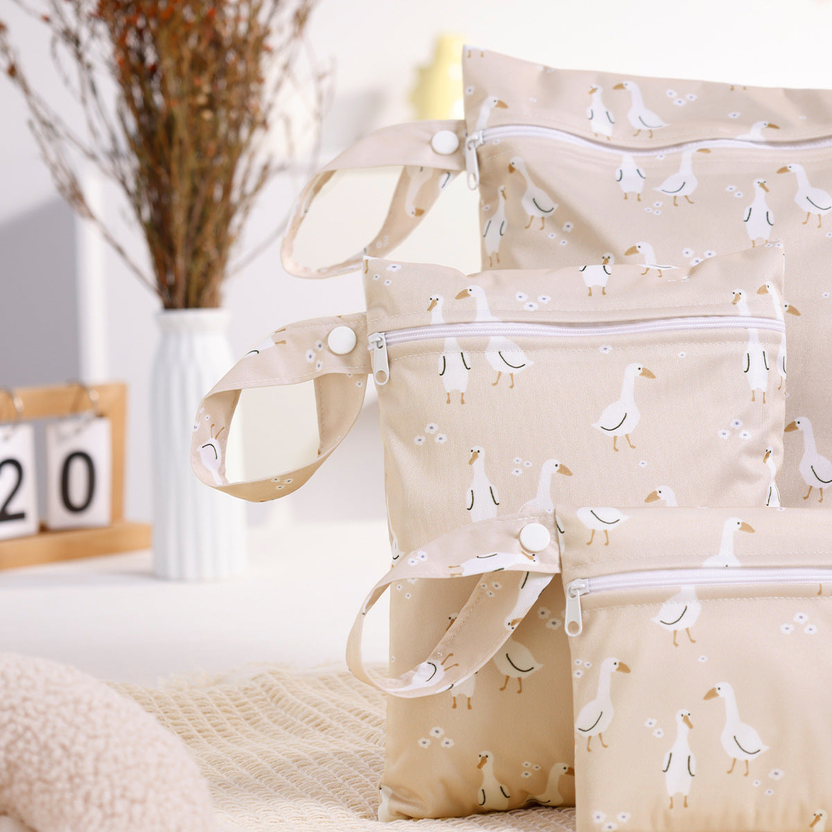 Lot de 3 Sacs de Rangement Imprimés pour Vêtements – Organisation Pratique et Élégante