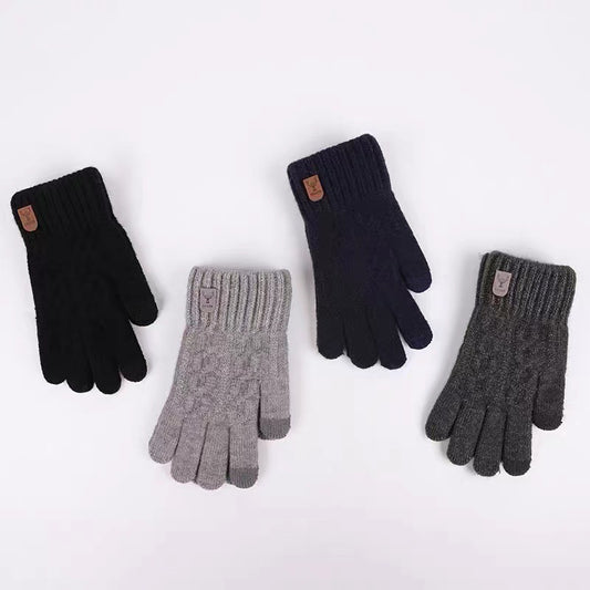 Gants homme en laine tricotée – Anti-froid pour conduite et activités extérieures