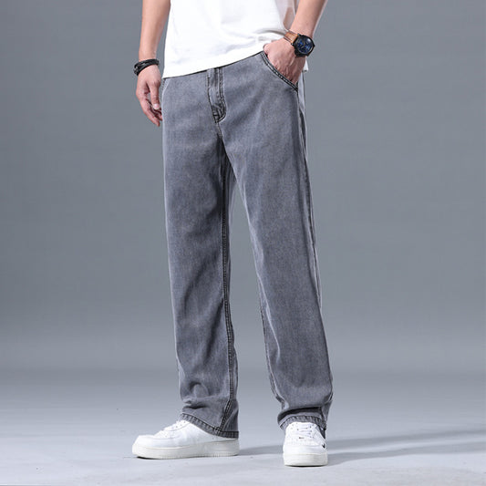 Pantalon en Lyocell Homme – Coupe Droite Lâche, Style Décontracté