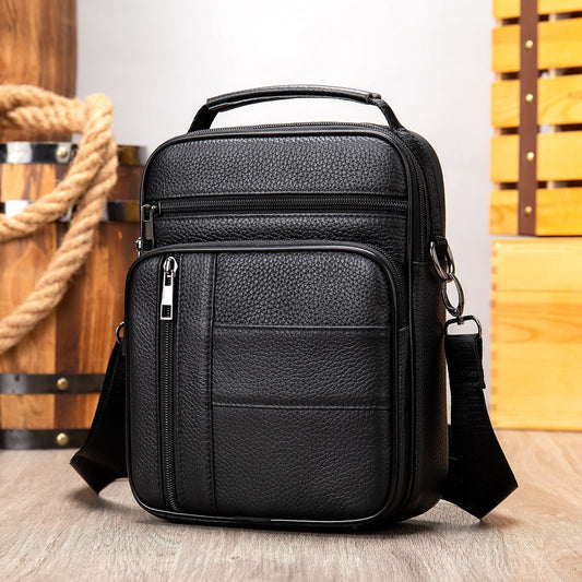 Sac vintage en cuir de vachette pour homme – Sac bandoulière élégant et durable