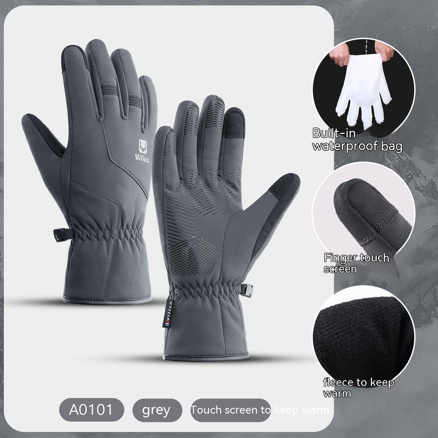 Gants d'hiver imperméables et coupe-vent pour homme – Tactiles et chauds