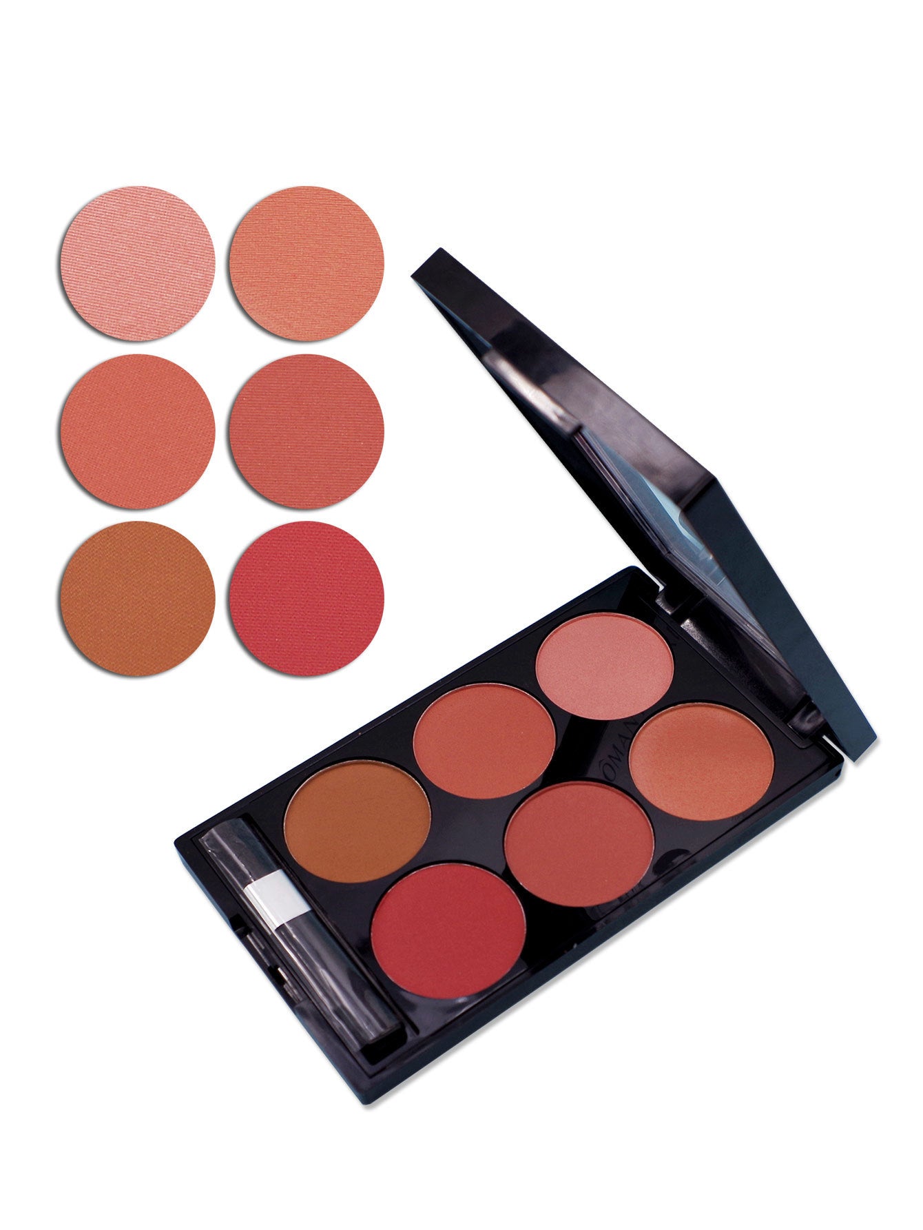 Palette de Blush 6 Couleurs – Finition Satinée, Teintes Naturelles