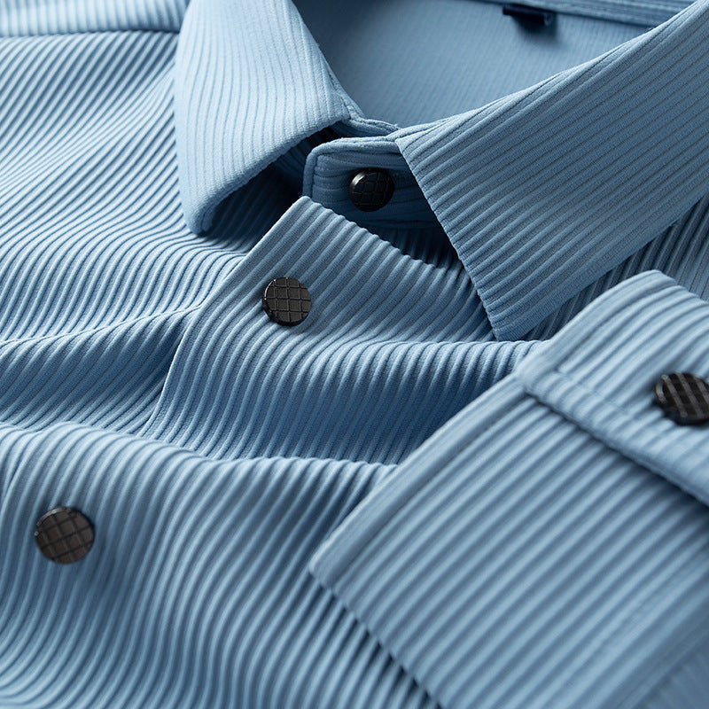 Chemise blanche homme anti-froissage – Business casual – Tissu fin et sans repassage