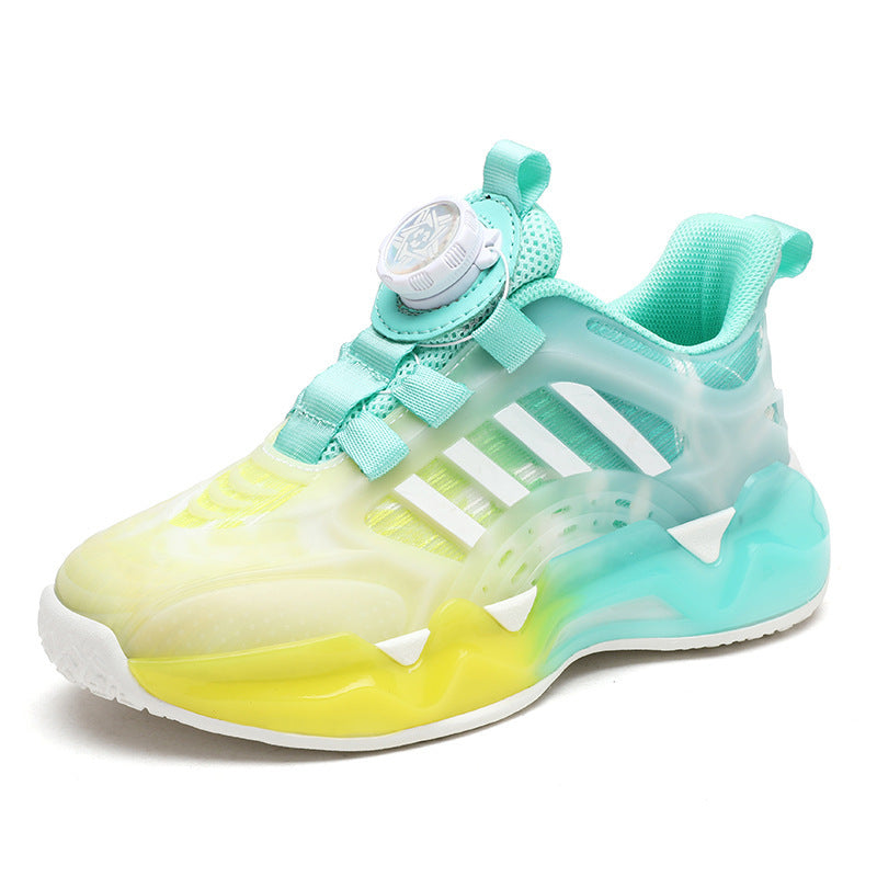 Chaussures de sport pour enfants à bouton rotatif – Semelle souple et antidérapante