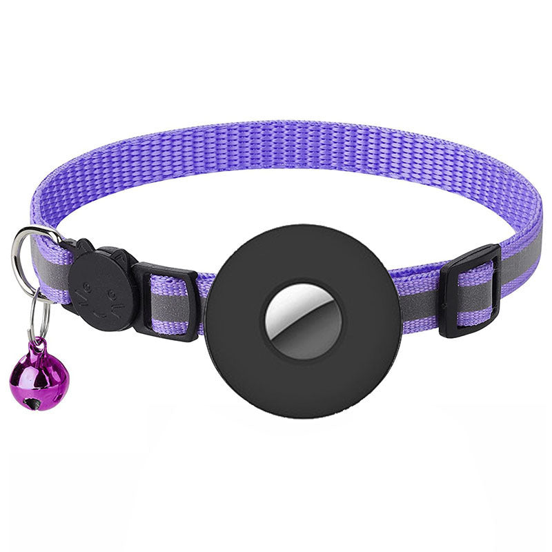 🐾 Collier Réfléchissant avec Support AirTag et Clochette – Anti‑perte pour Chats & Chiens
