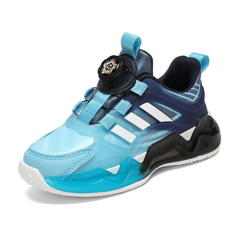 Chaussures de sport pour enfants à bouton rotatif – Semelle souple et antidérapante