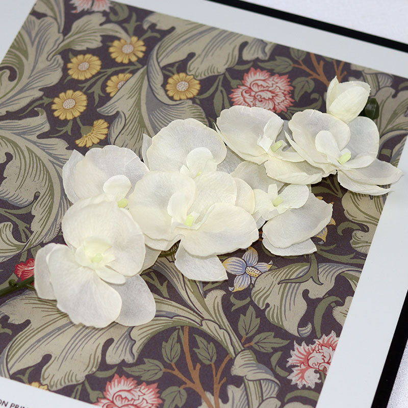 Bouquet de Fleurs Artificielles Orchidée Papillon d’Automne à 8 Têtes