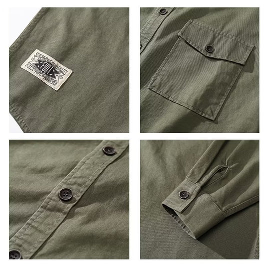 Chemise homme casual à manches longues – Style cardigan léger et polyvalent