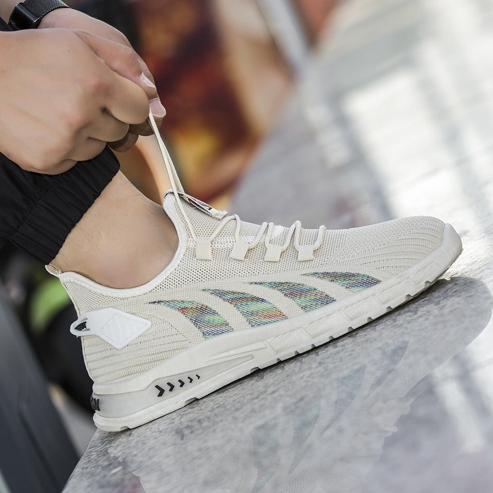 Sneakers Étudiants Homme – Mesh Estival, Légèreté et Confort Pied Fort